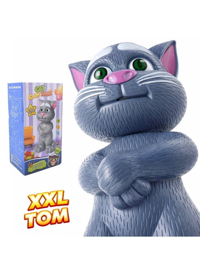 XXL Talking Tom Interactive Musical Sensor Cat Toy – Large Talking & Repeating Character with Touch Sensitivity, Fun Melodies & Realistic Sounds for Kids - Image 2